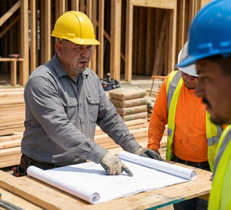 Gustavo 7 tools Painting with his workers